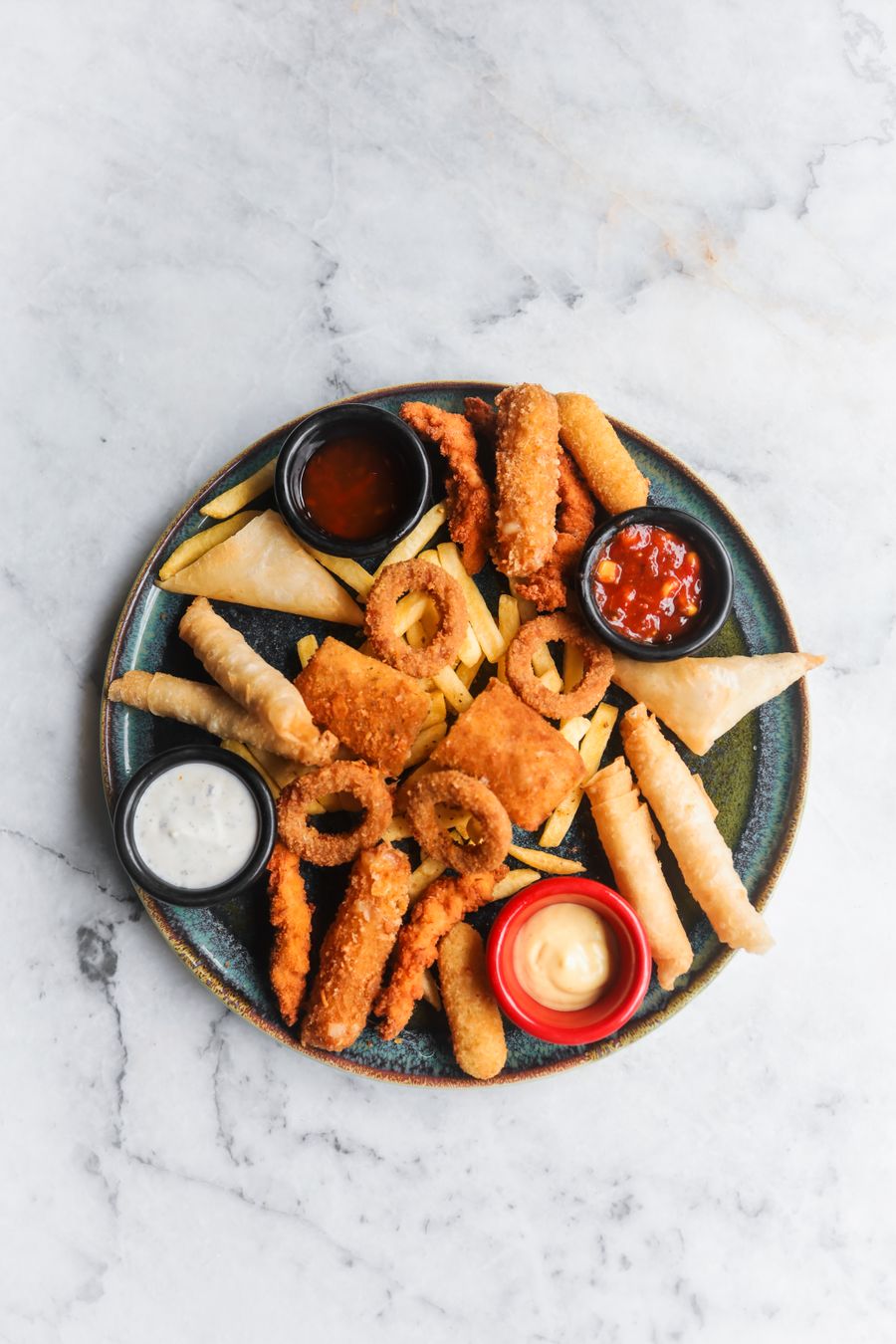 Assorted fried appetizers
